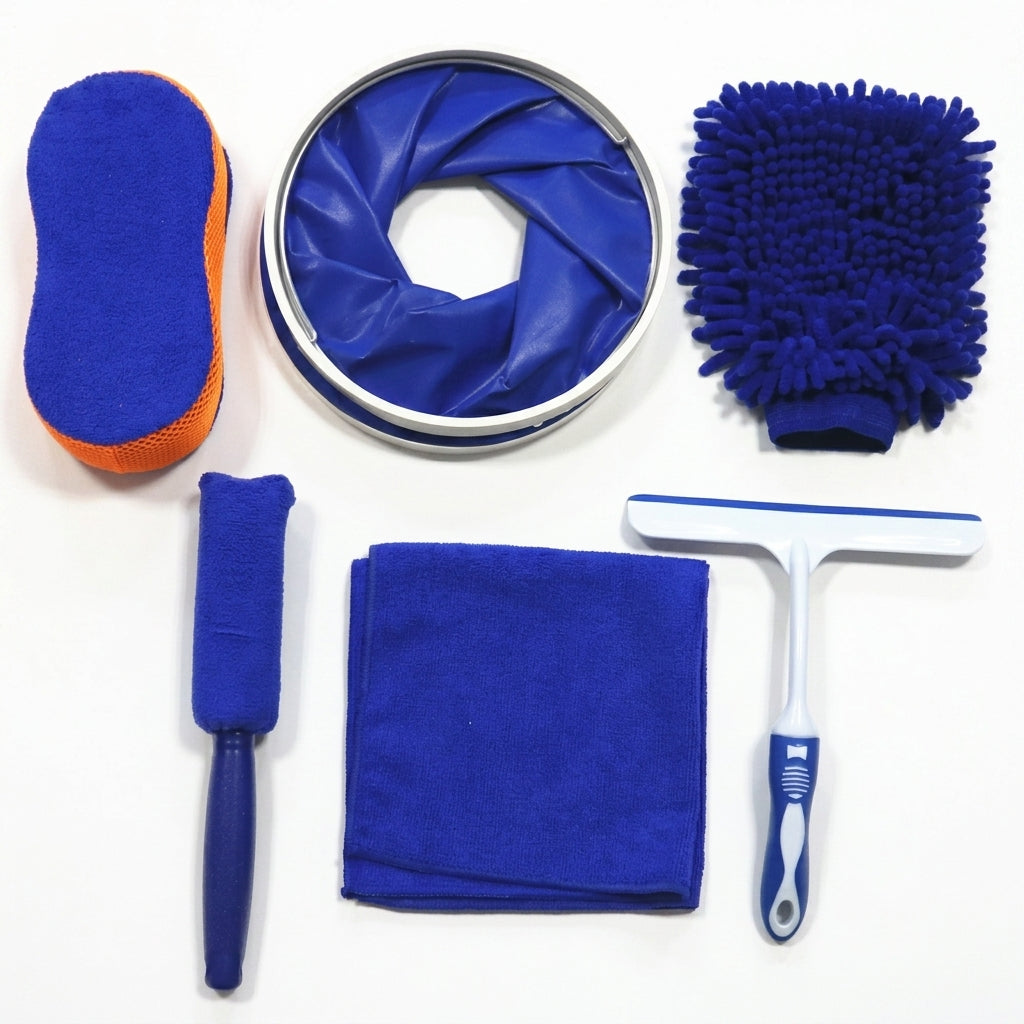 Microfiber Car Cleaning Kit – 6-Piece Set