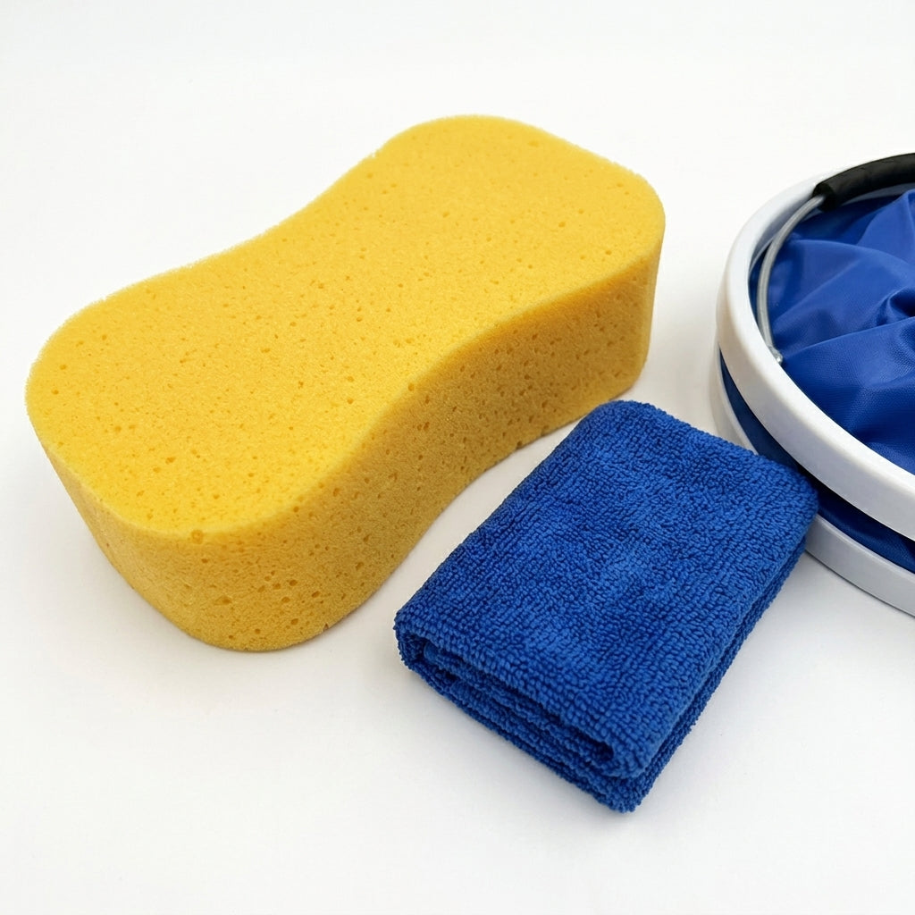 Portable Car Detailing Kit with Foldable Bucket