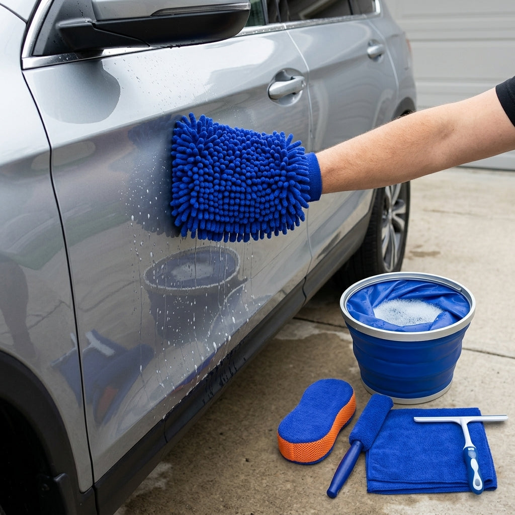 Microfiber Car Cleaning Kit – 6-Piece Set